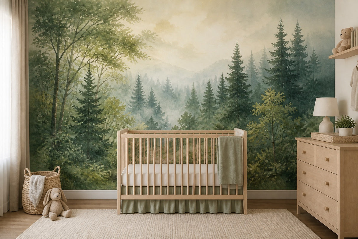 Sage Forest Wallpaper Mural product view
