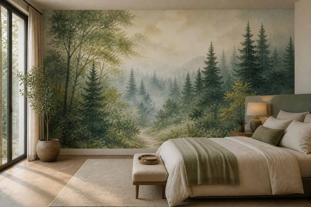 Sage Forest Wallpaper Mural product view
