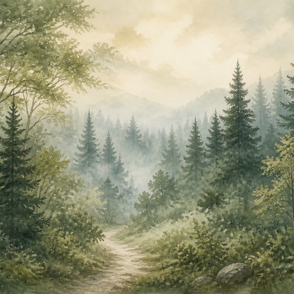 Sage Forest Wallpaper Mural product view
