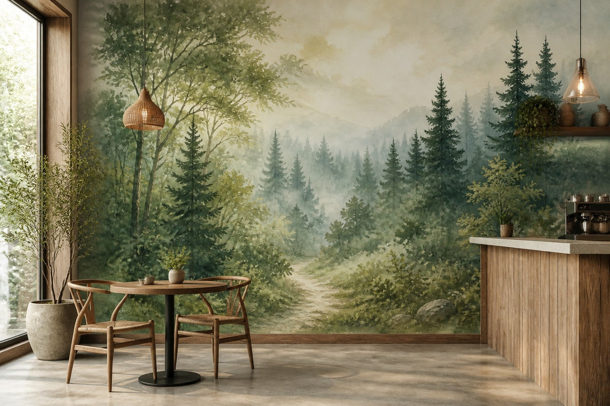 Sage Forest Wallpaper Mural product view