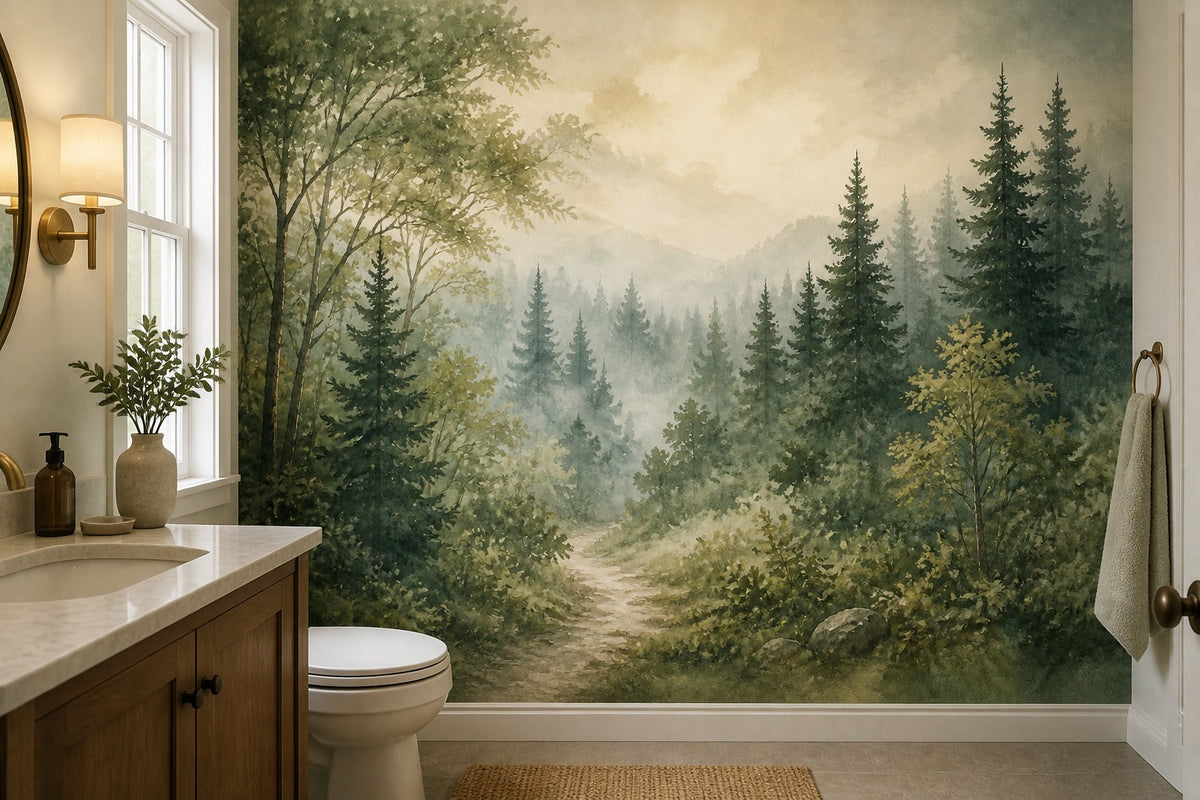 Sage Forest Wallpaper Mural product view