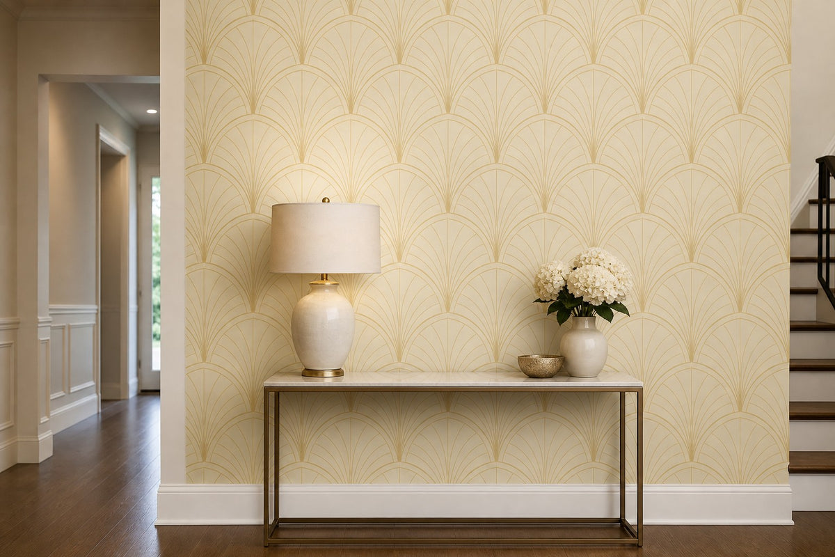 Gold Fan Arch Wallpaper Mural product view