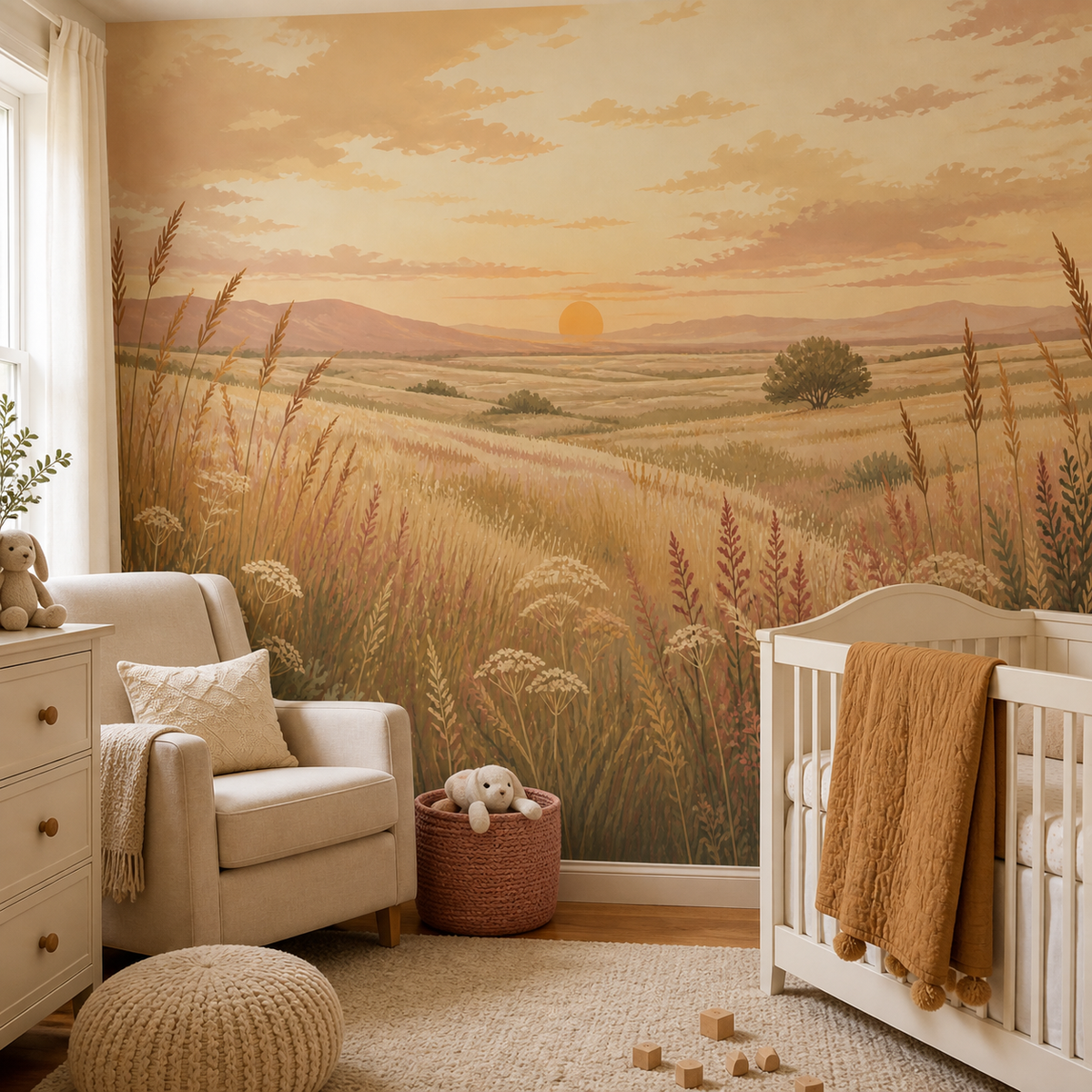 Golden Sunset Wallpaper Mural product view