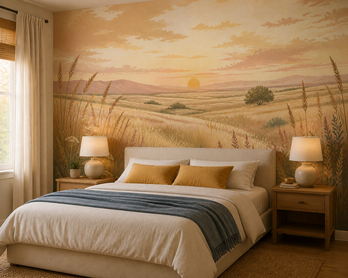 Golden Sunset Wallpaper Mural product view