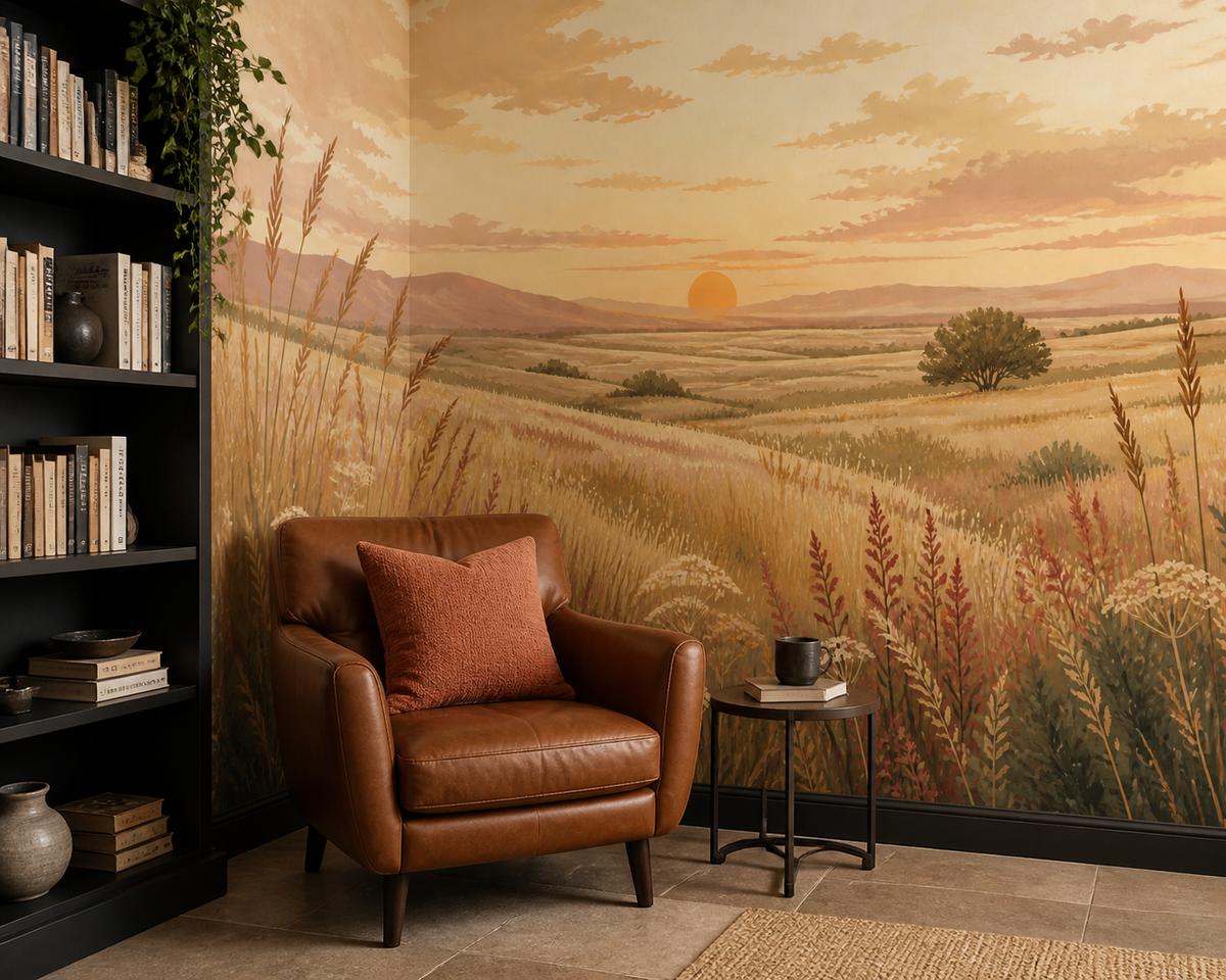 Golden Sunset Wallpaper Mural product view