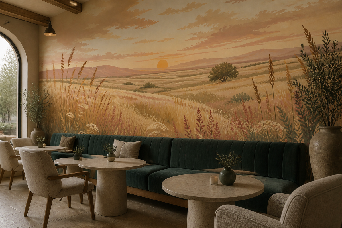 Golden Sunset Wallpaper Mural product view