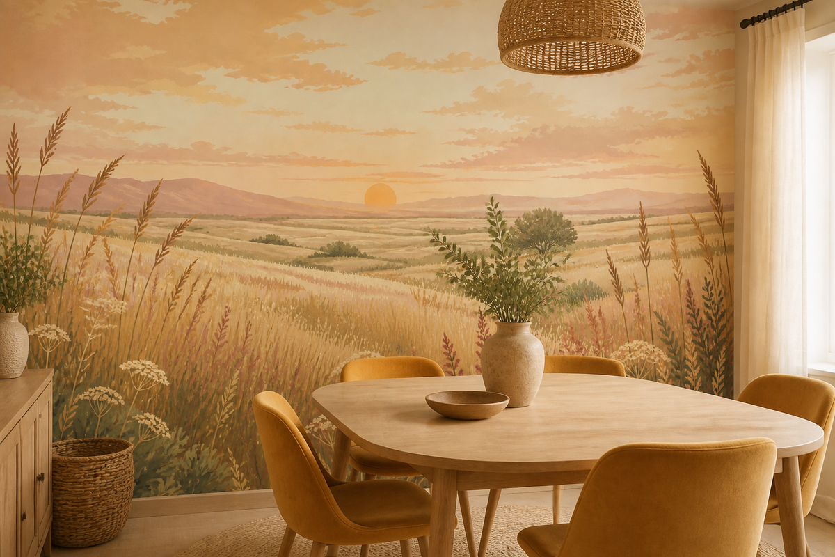 Golden Sunset Wallpaper Mural product view