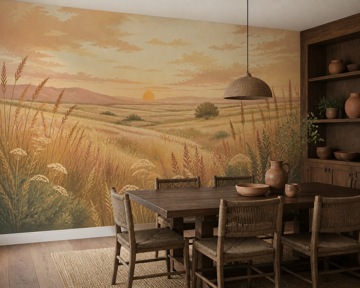 Golden Sunset Wallpaper Mural product view