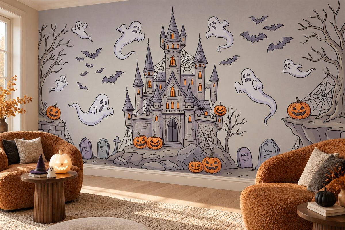 gothic grey castle custom stick on wallpaper mural study removable non woven vinyl