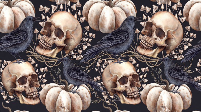 gothic ivory skulls wallpaper mural home custom removable non woven vinyl stick on sm