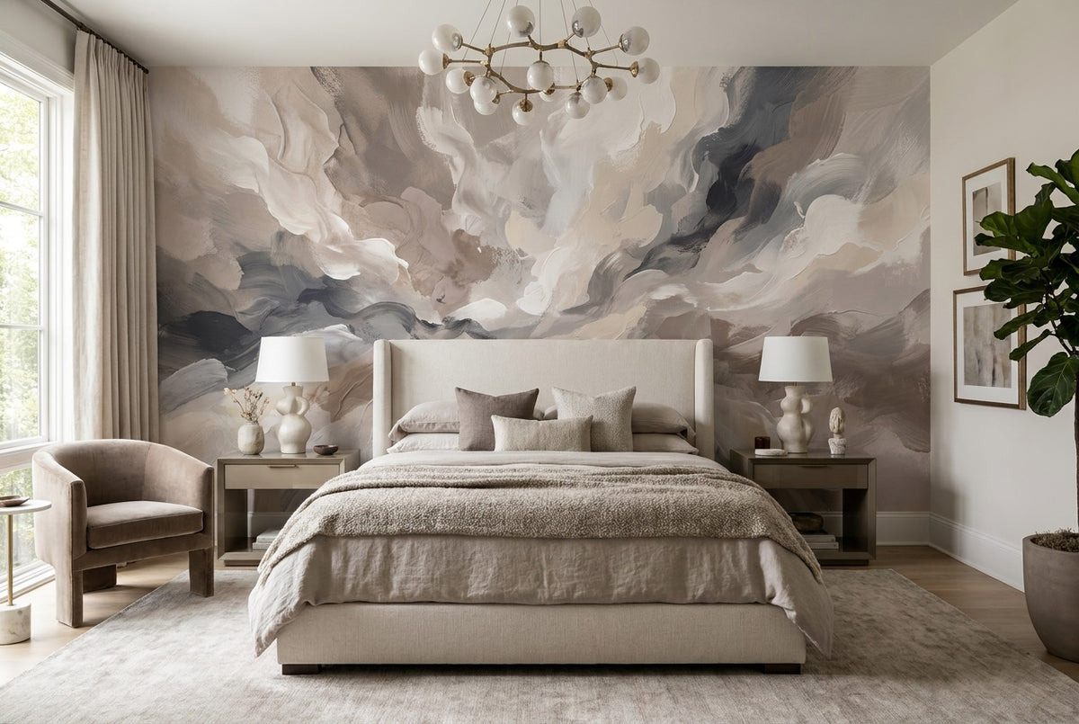 gray abstract wallpaper mural custom self adhesive bedroom removable non woven vinyl