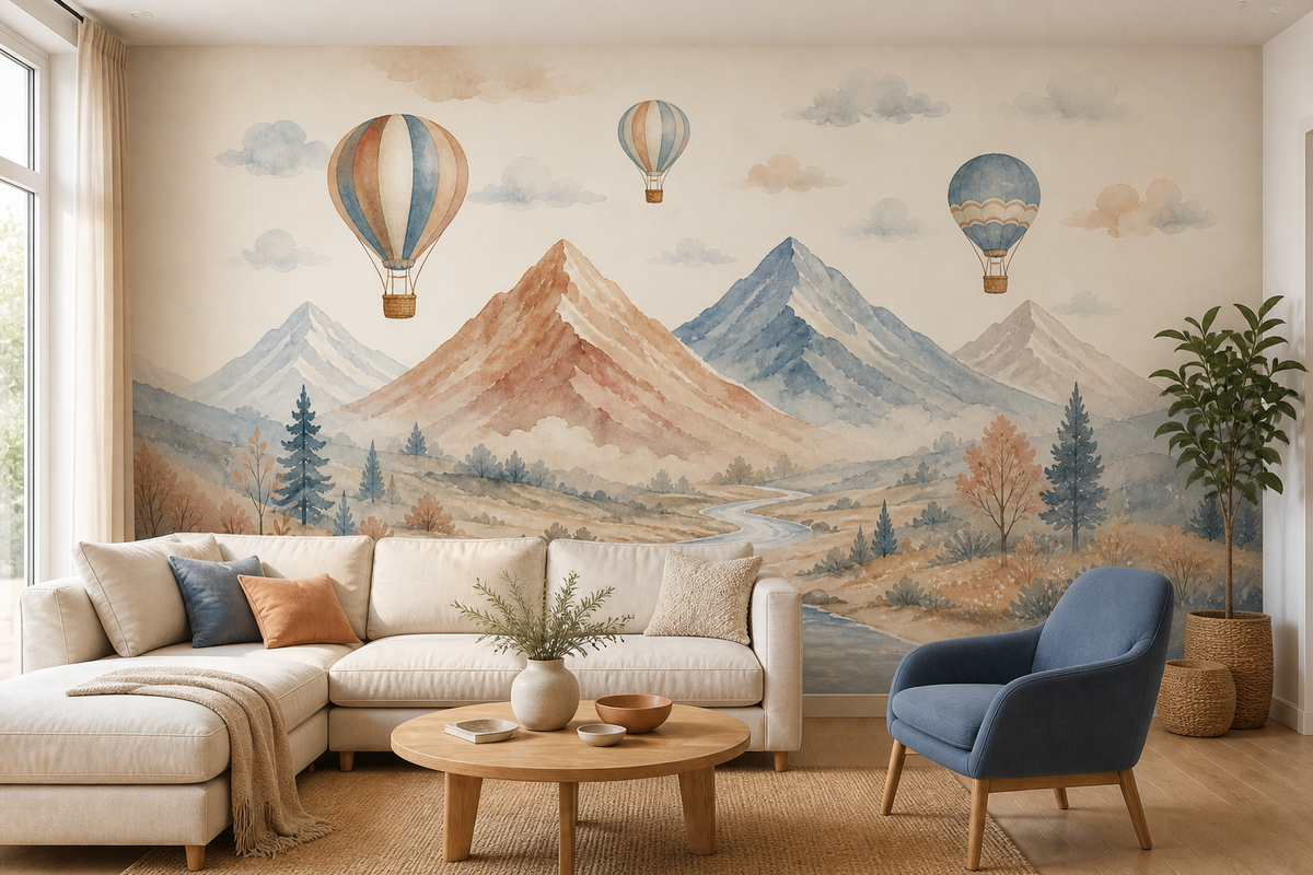 Gray Balloon Wallpaper Mural product view