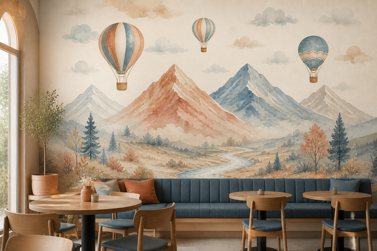 Gray Balloon Wallpaper Mural product view