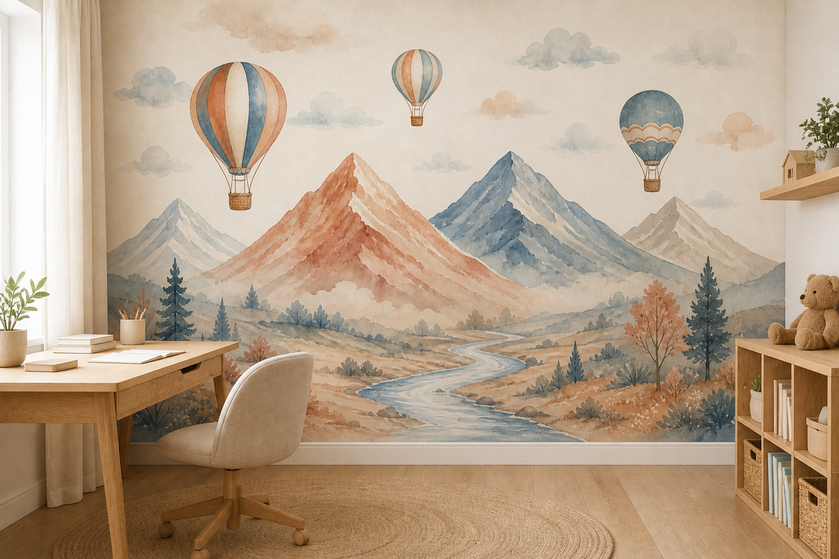 Gray Balloon Wallpaper Mural product view