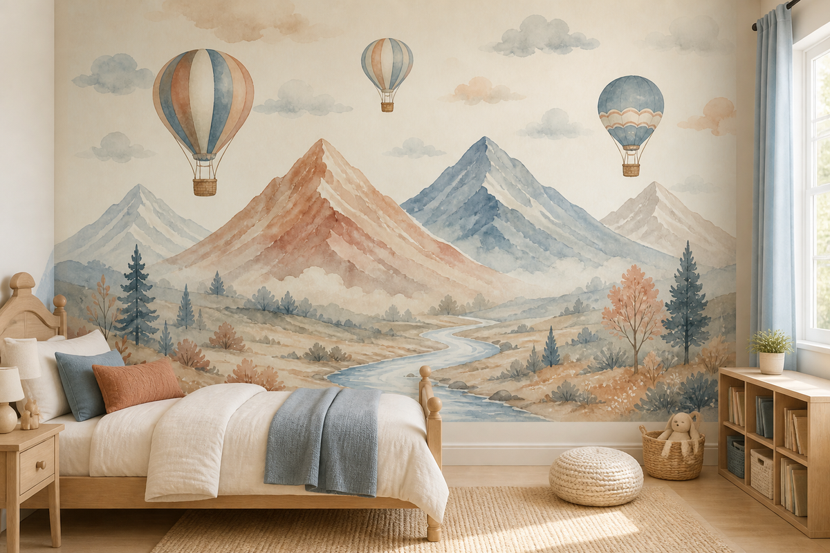 Gray Balloon Wallpaper Mural product view
