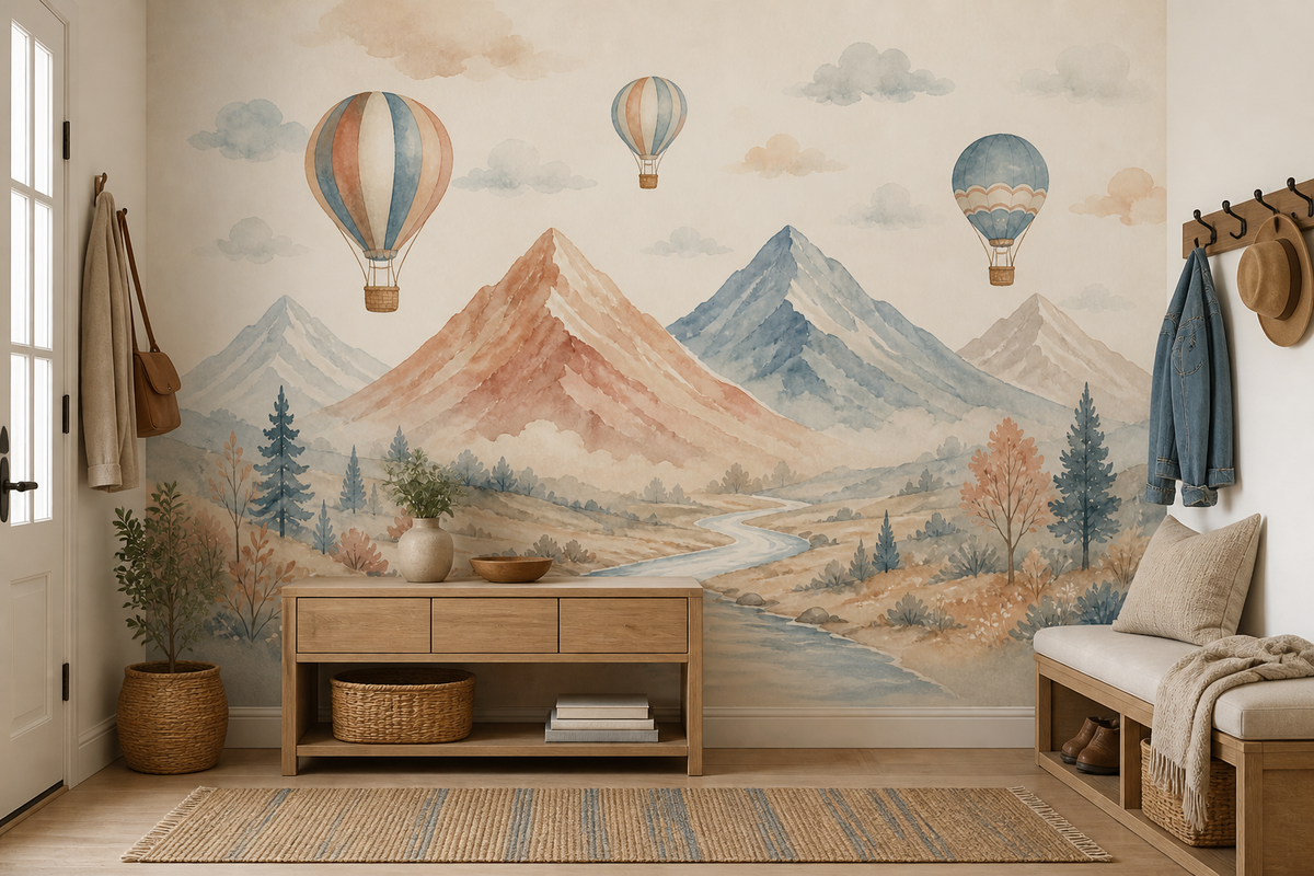 Gray Balloon Wallpaper Mural product view