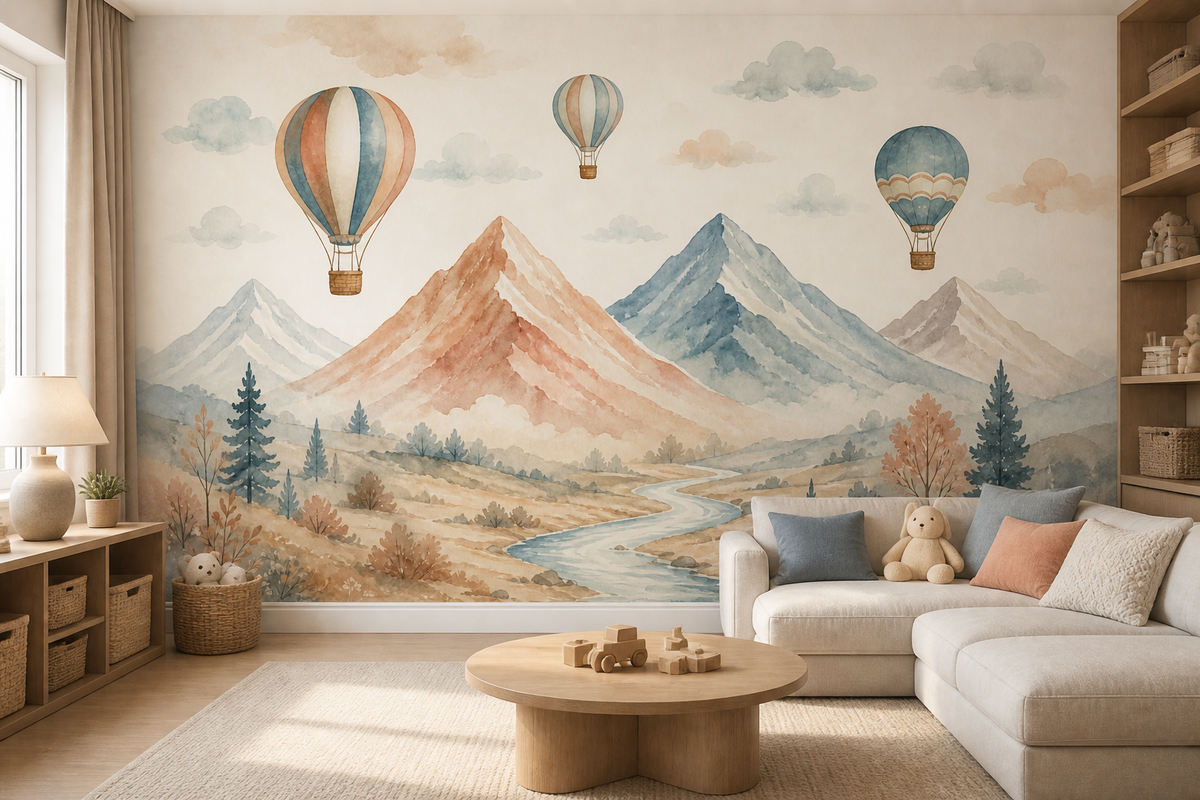 Gray Balloon Wallpaper Mural product view