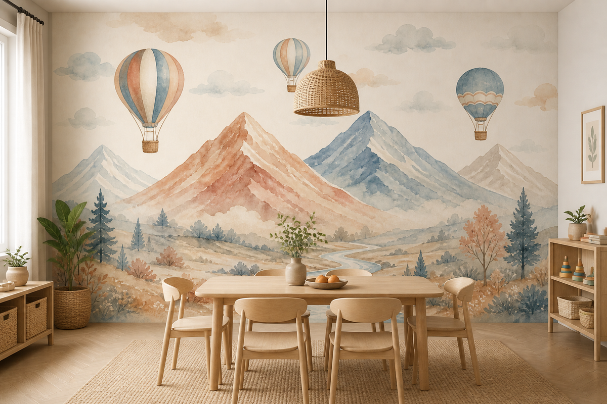 Gray Balloon Wallpaper Mural product view