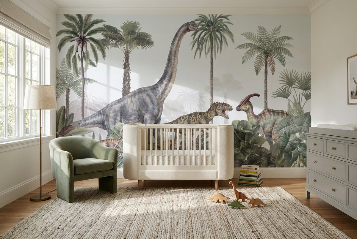 gray dinosaur wallpaper mural custom self adhesive nursery removable non woven vinyl