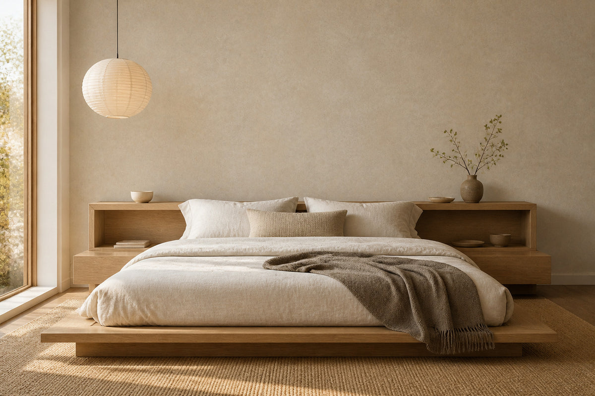 Gray Japandi Wallpaper Mural product view