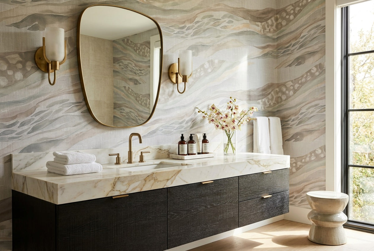 gray linen stripes wallpaper mural custom stick on bathroom removable non woven vinyl