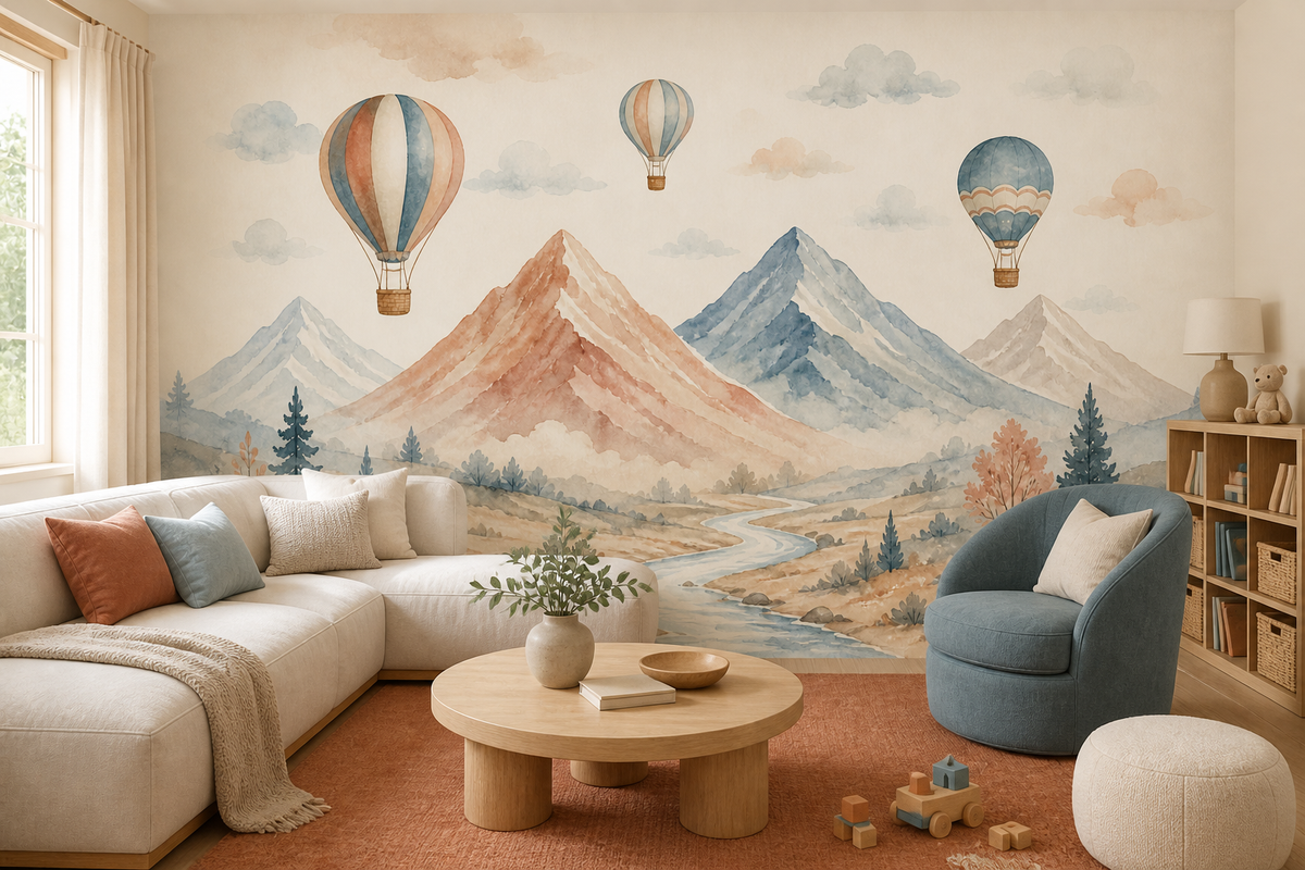 Gray Balloon Wallpaper Mural product view