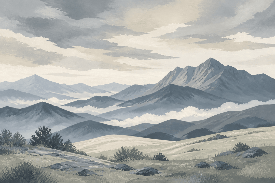 Gray Misty Wallpaper Mural product view