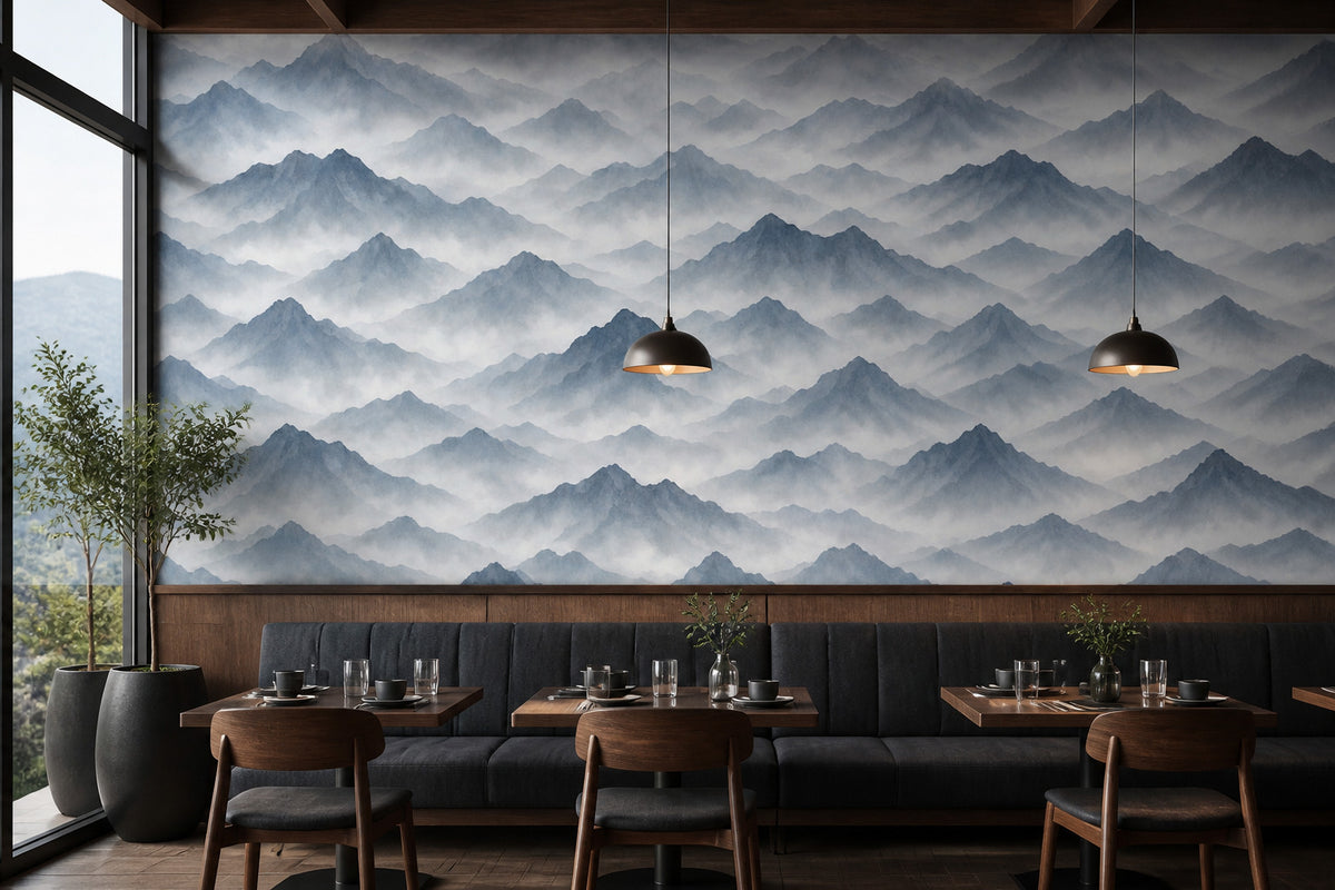 Gray Mountain Wallpaper Mural product view