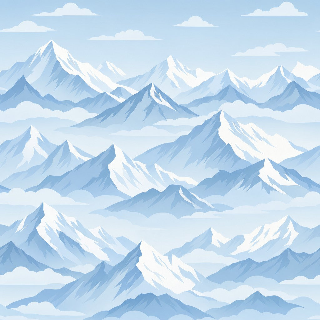 Gray Snowy Peak Wallpaper Mural