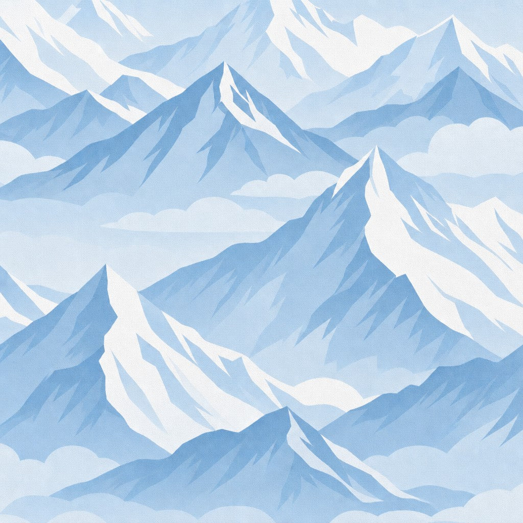 Gray Snowy Peak Wallpaper Mural product view