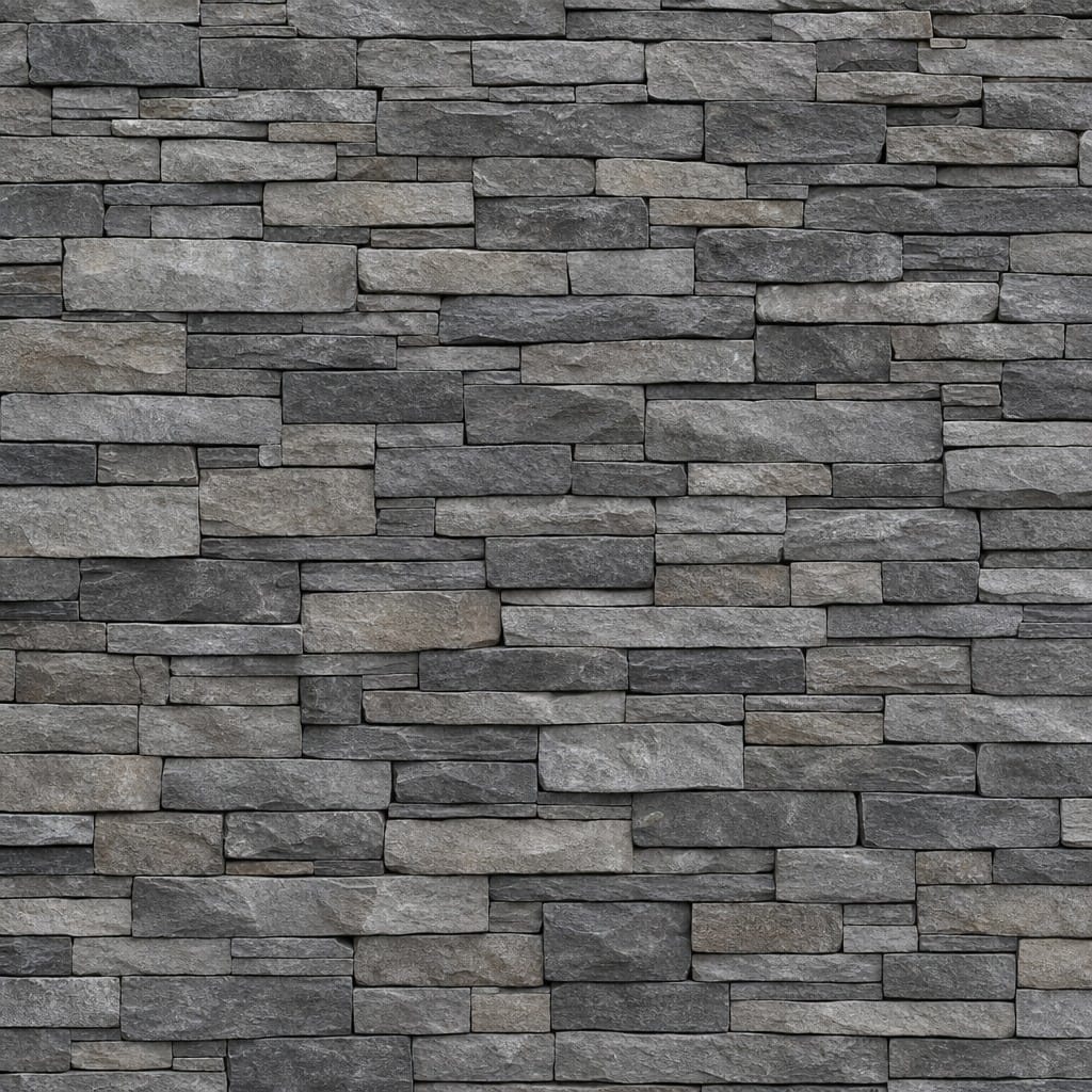 Gray Stacked Wallpaper Mural