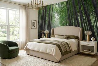 Deep Green Photographic Bamboo Forest Wallpaper Mural
