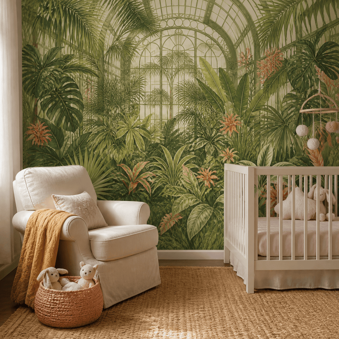 Green Tropical Wallpaper Mural product view