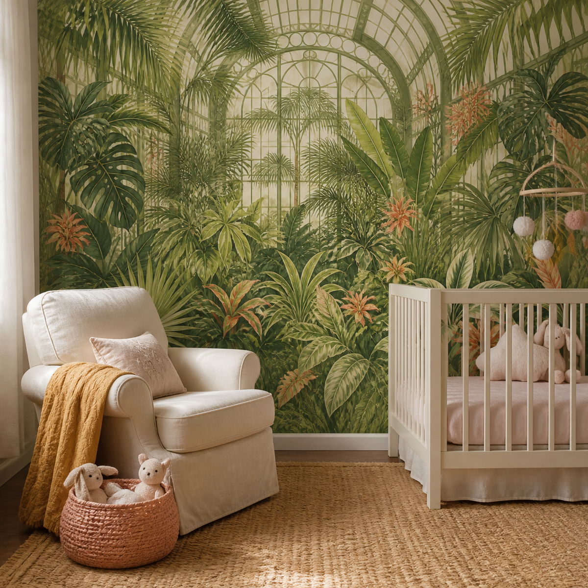 Green Tropical Wallpaper Mural product view