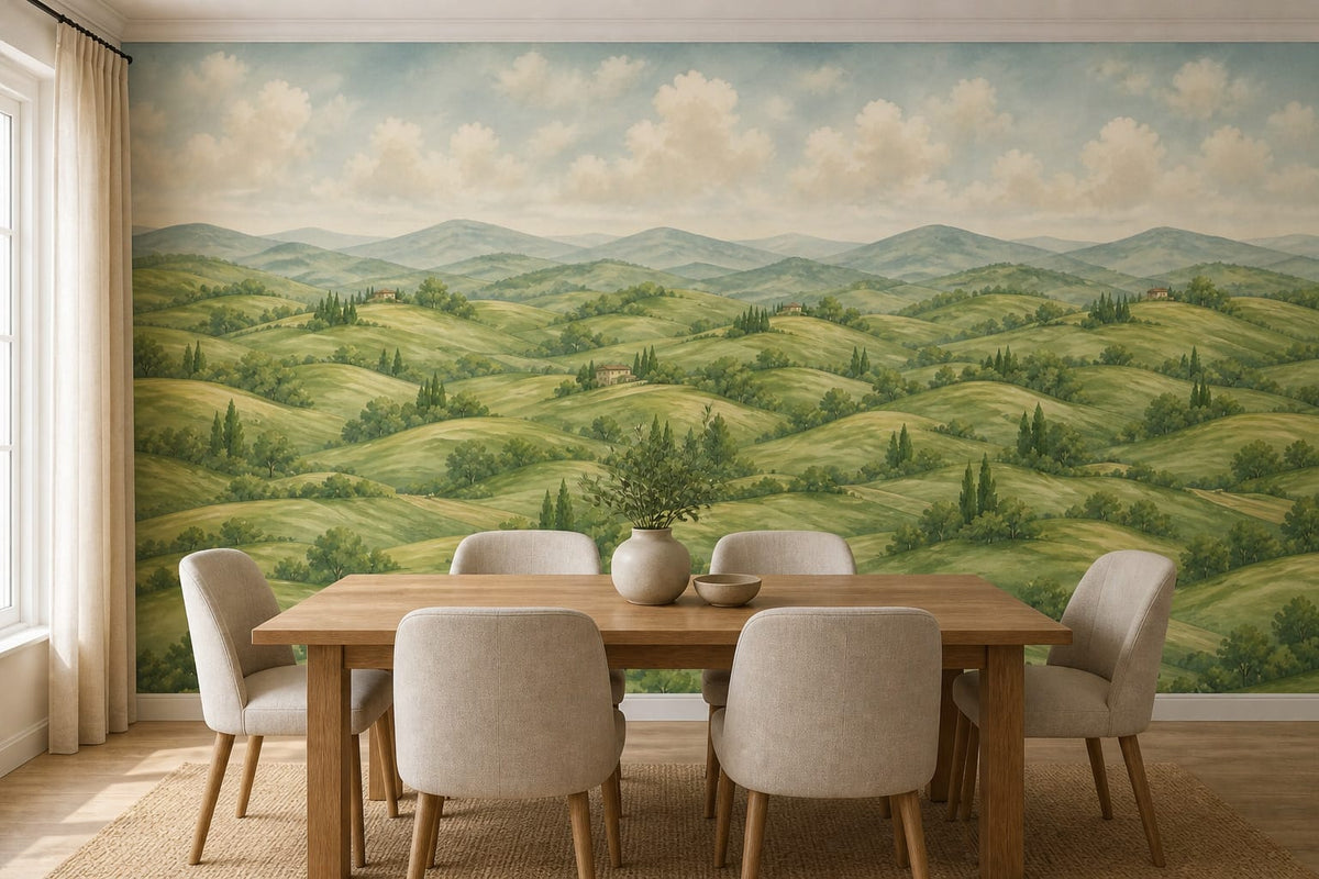 Green Rolling Wallpaper Mural product view