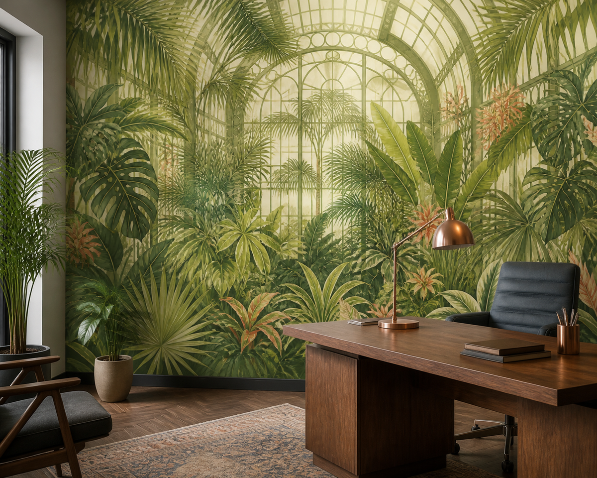 Green Tropical Wallpaper Mural product view