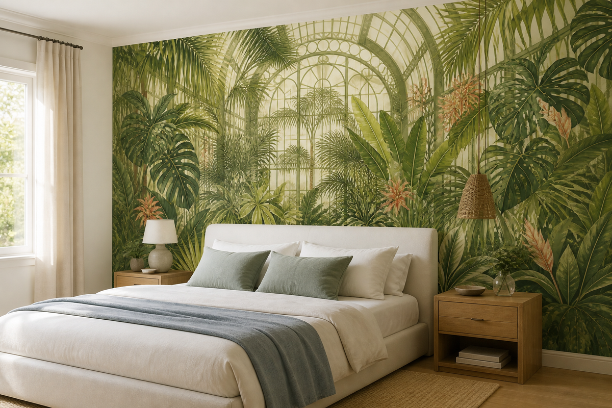 Green Tropical Wallpaper Mural product view