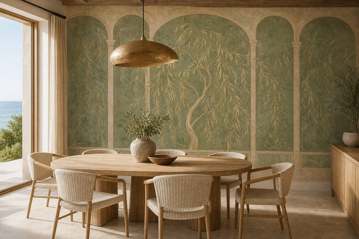 Green Willow Wallpaper Mural product view