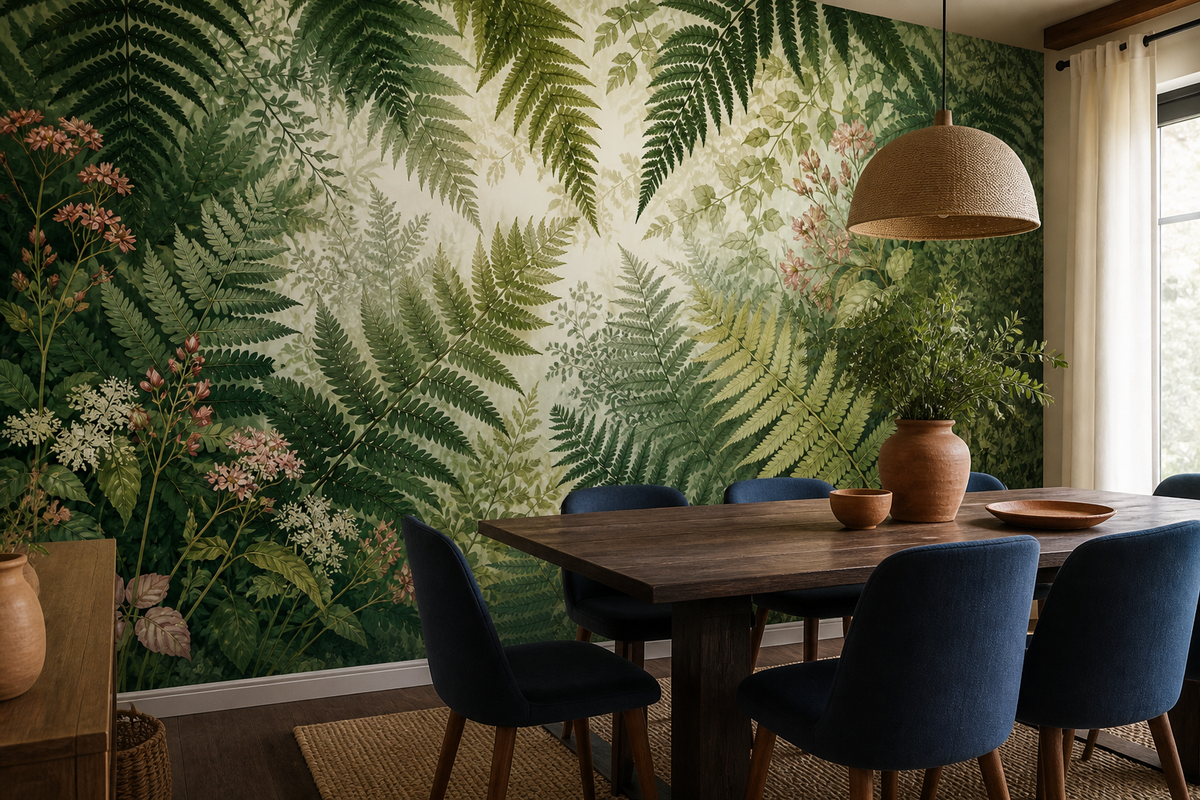 Green Fern Wallpaper Mural product view