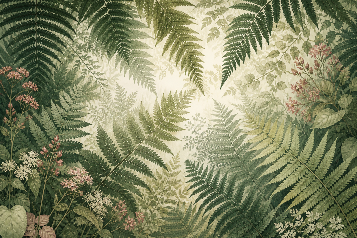 Green Fern Wallpaper Mural product view