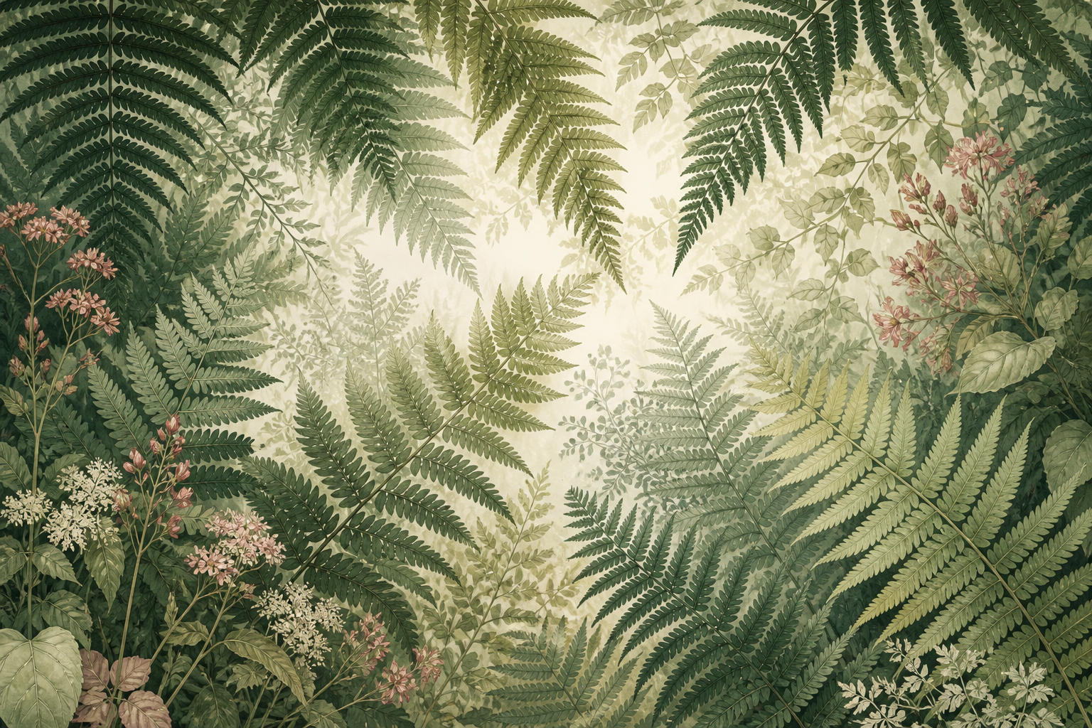 Green Fern Wallpaper Mural