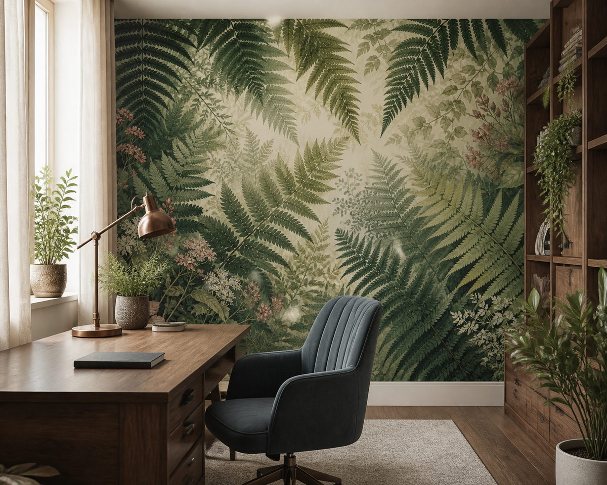 Green Fern Wallpaper Mural product view