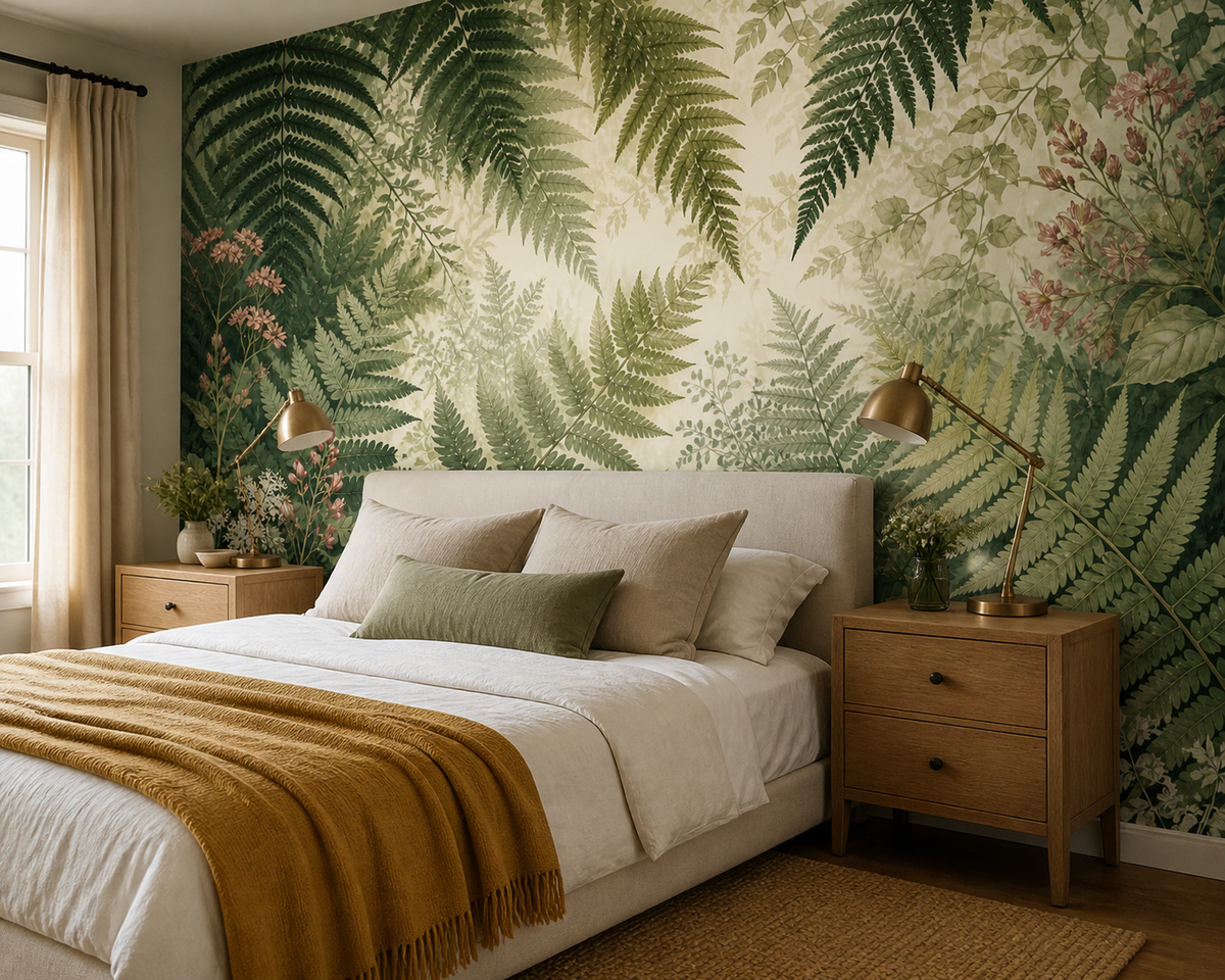 Green Fern Wallpaper Mural product view