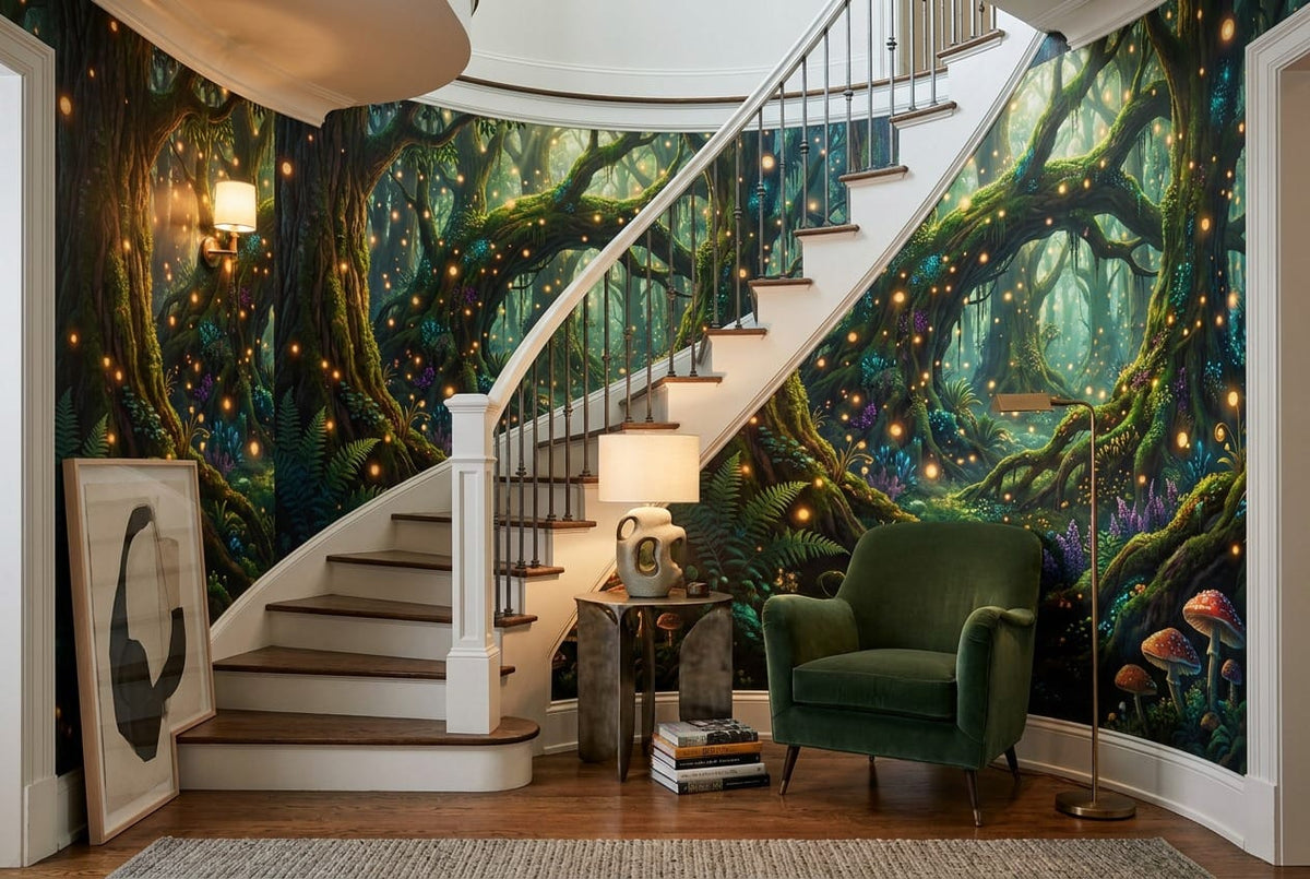 Enchanted Firefly Forest Wallpaper Mural