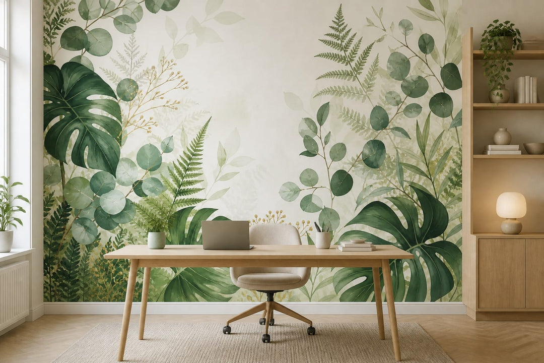 Green Botanical Wallpaper Mural product view