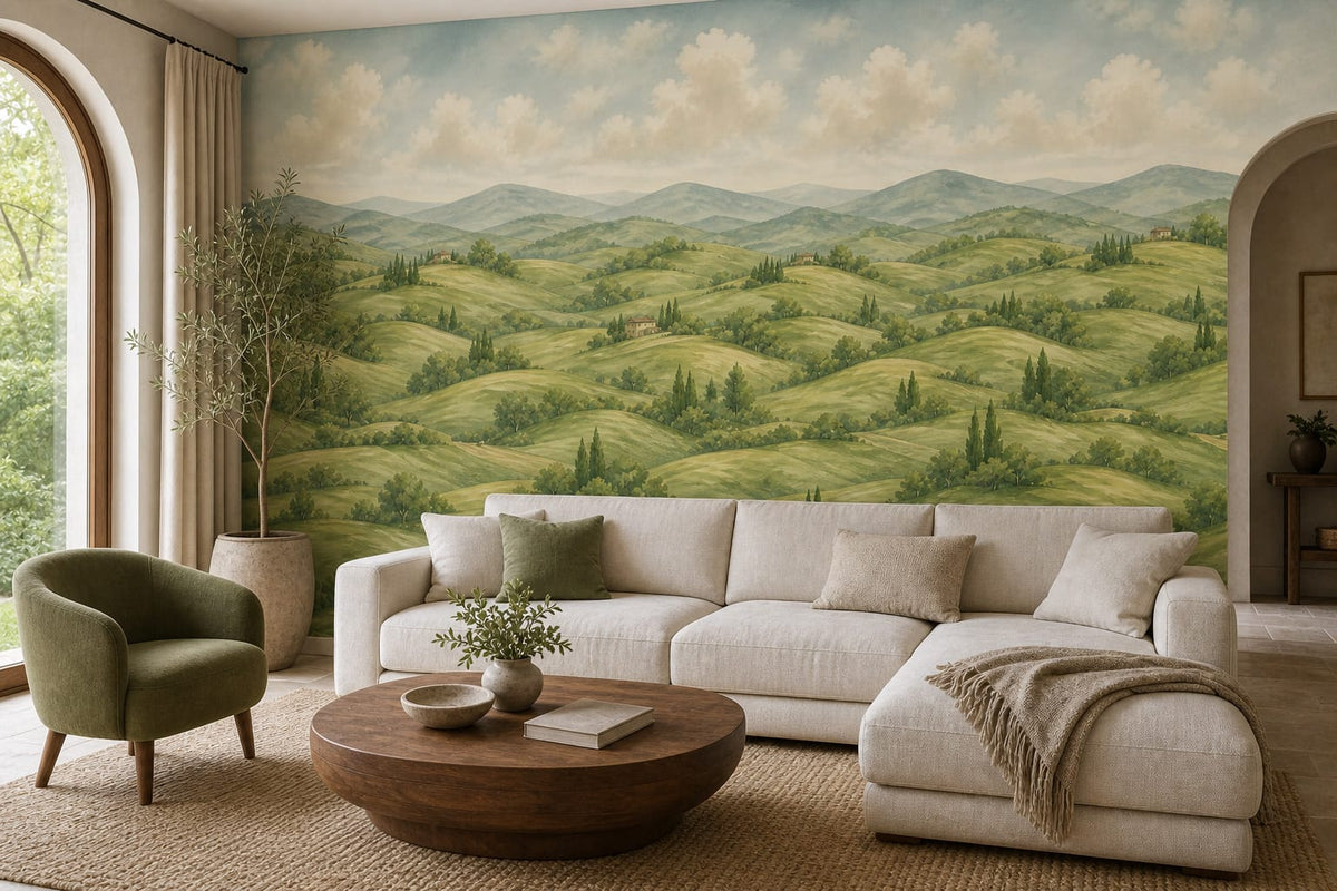 Green Rolling Wallpaper Mural product view