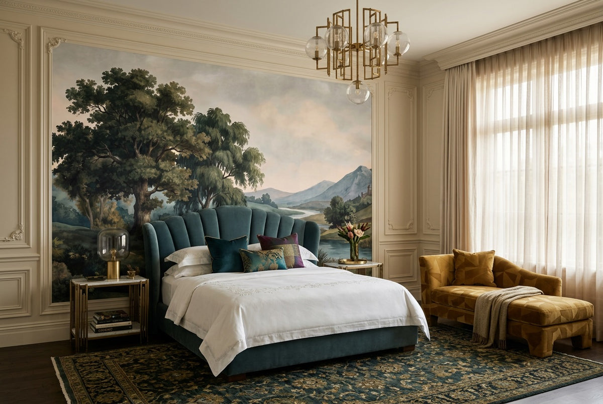 green river bedroom custom peel and stick non woven vinyl removable wallpaper mural