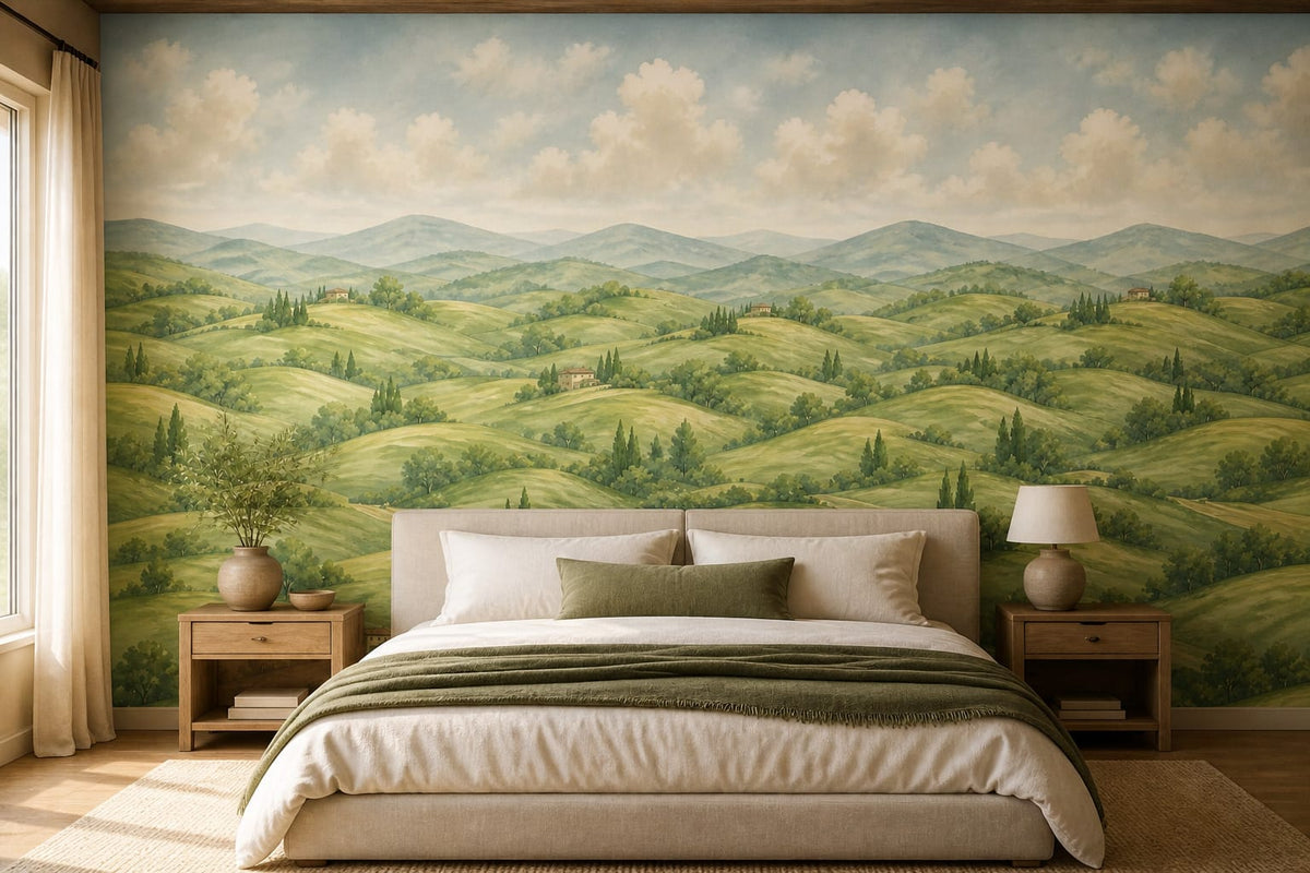 Green Rolling Wallpaper Mural product view