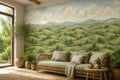 Green Rolling Wallpaper Mural