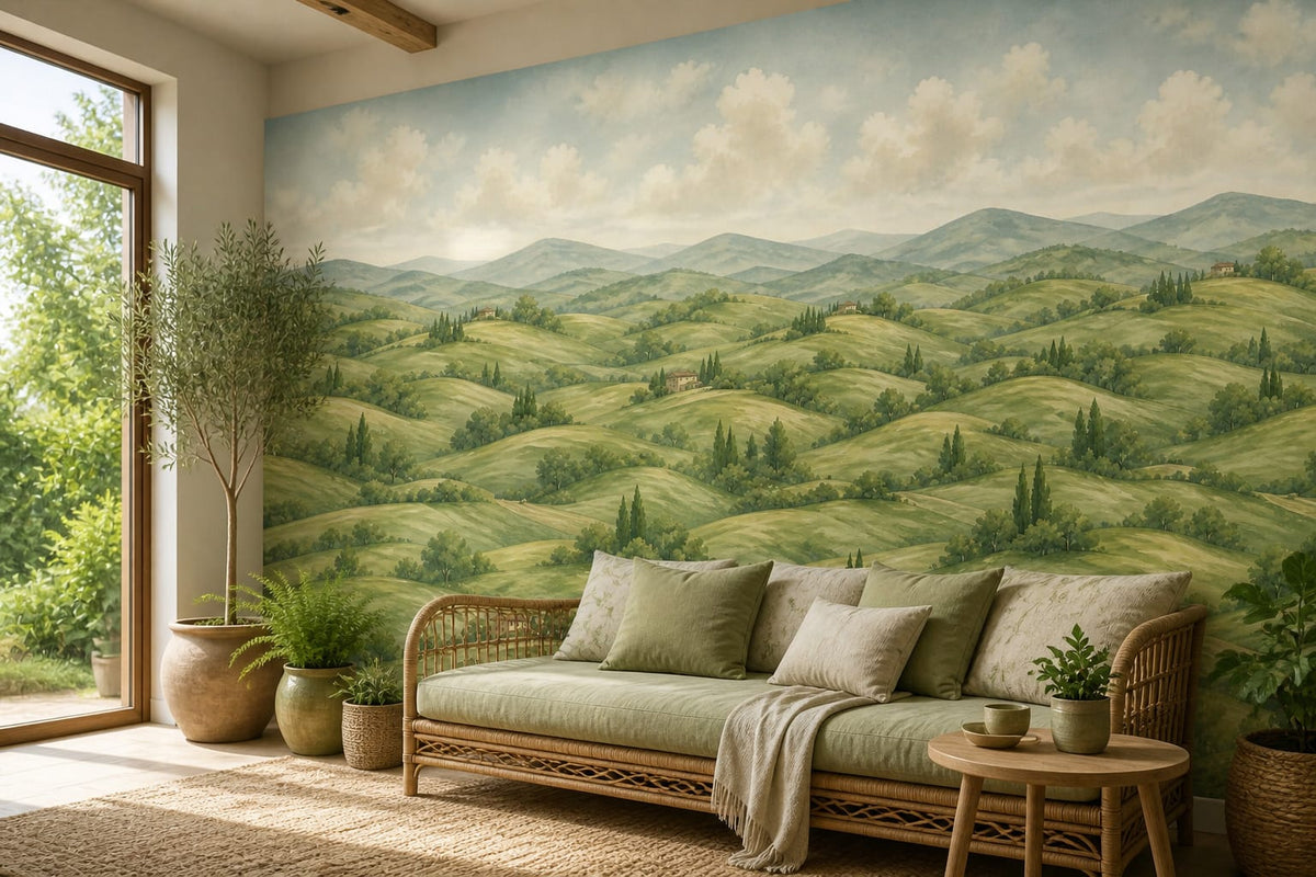 Green Rolling Wallpaper Mural product view